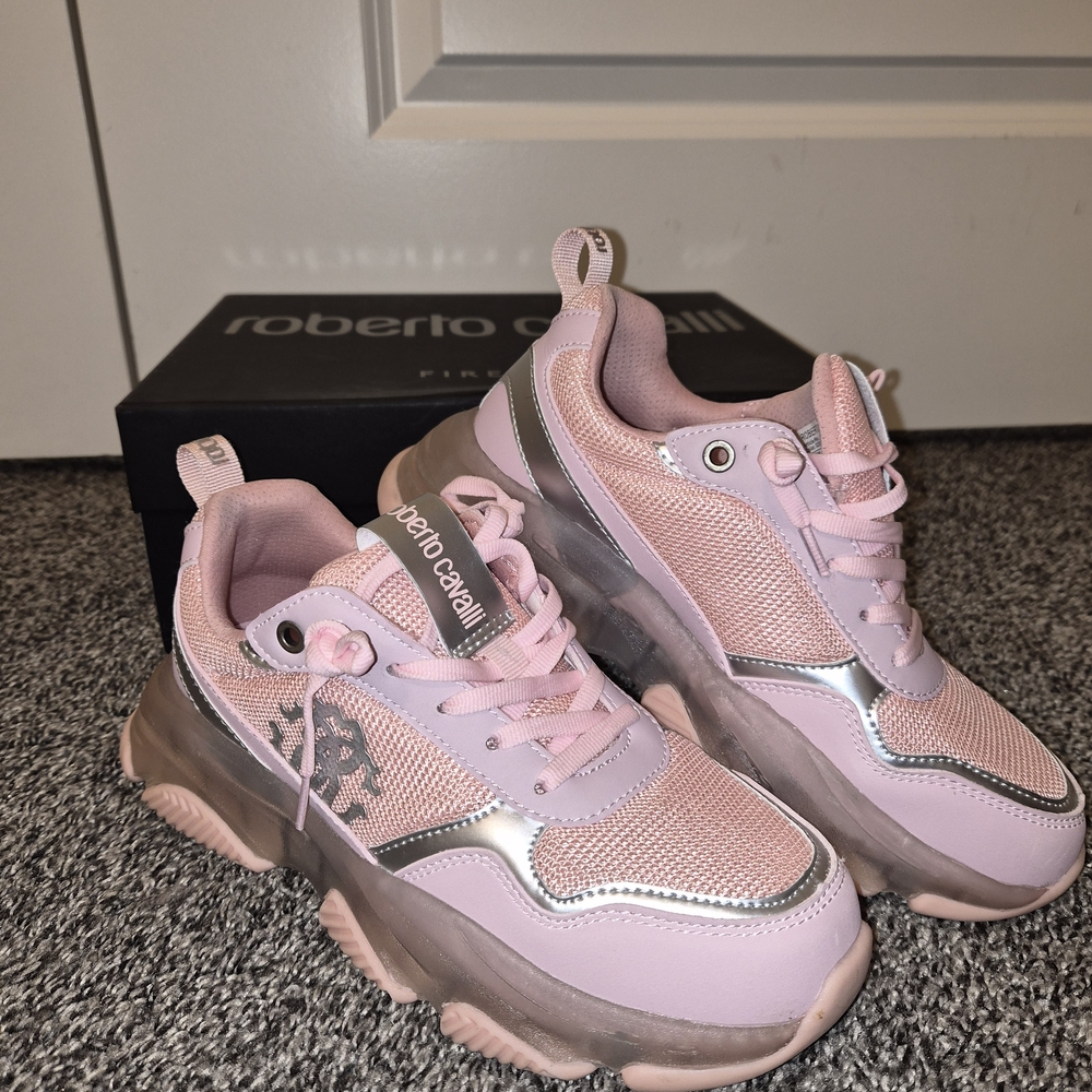 Roberto Cavalli Pink Women's Sneakers